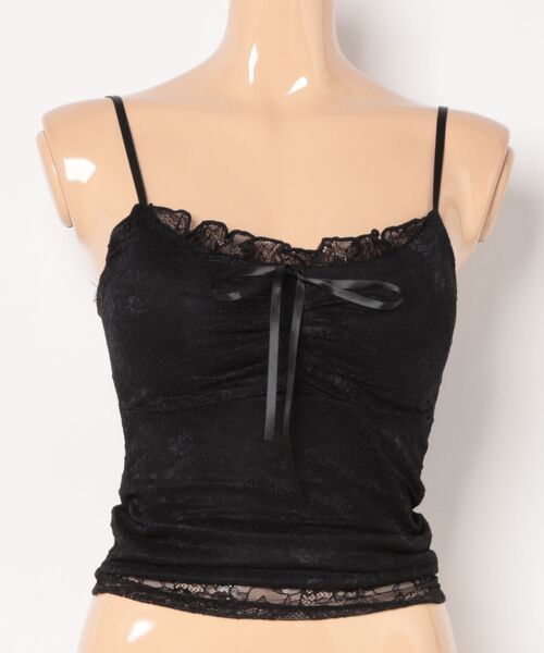 Lace Ladies（レースレディース）の「総レース リボン Vネック カップ付き キャミソール（キャミソール・レディース・アイボリー/ホワイト/ブラック・FREE）」の20枚目の写真