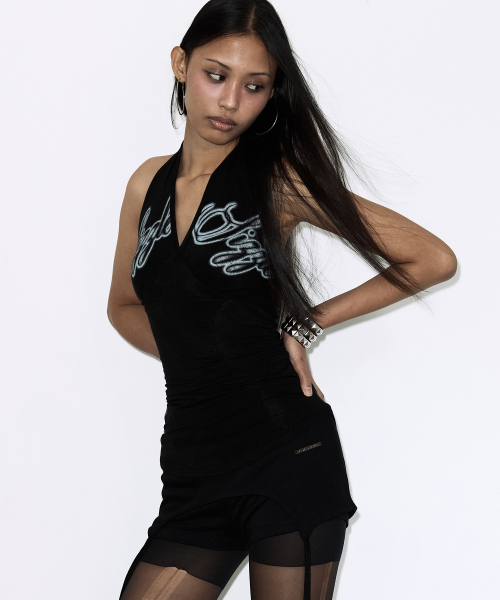 FANCY CLUB(ファンシークラブ)の「ミューズホルターネックトップ (ブラック) F26QB123(Tシャツ/カットソー・レディース・その他・ONE)」の3枚目の写真