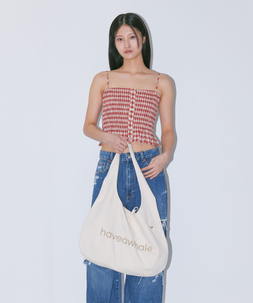 HAVEAWHALE（ハブアホエール）の「cotton eco bag (WH)（ショルダーバッグ・レディース・その他・FREE）」の3枚目の写真