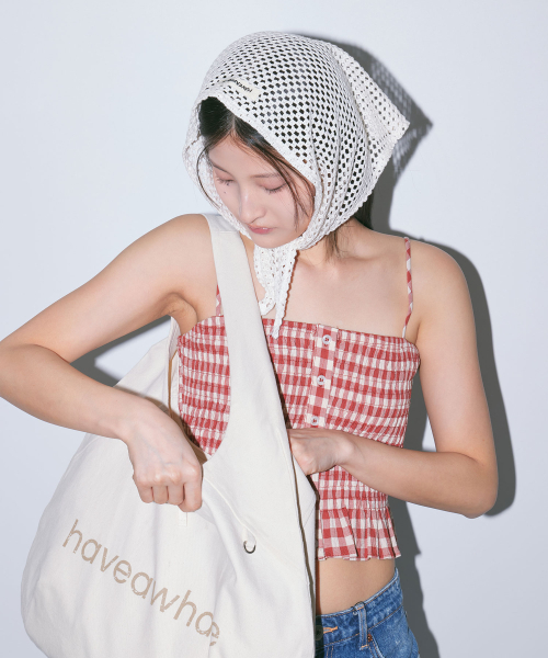 HAVEAWHALE（ハブアホエール）の「cotton eco bag (WH)（ショルダーバッグ・レディース・その他・FREE）」の8枚目の写真