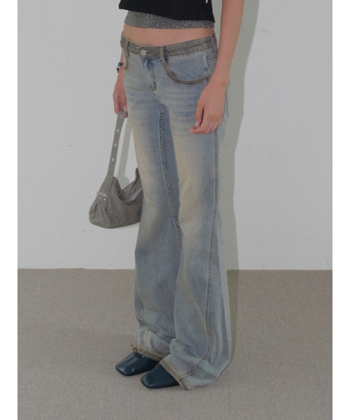 ORDINARY HOLIDAY（オーディナリー ホリデー）の「GRADATION BOOTS CUT DENIM PANTS [SKY BLUE]（デニムパンツ・レディース・その他・X-SMALL/SMALL/MEDIUM）」の2枚目の写真
