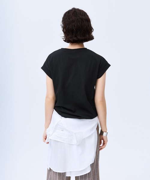 coca(coca)(コカ)の「ピスネームロールアップスリーブTシャツ(Tシャツ/カットソー・レディース・ブラック/ホワイト・L/M/S)」の11枚目の写真