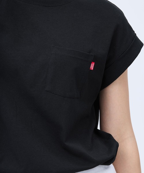 coca(coca)(コカ)の「ピスネームロールアップスリーブTシャツ(Tシャツ/カットソー・レディース・ブラック/ホワイト・L/M/S)」の13枚目の写真