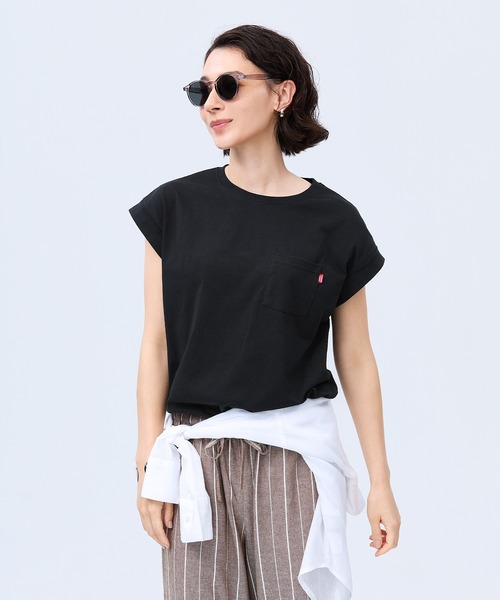 coca(coca)(コカ)の「ピスネームロールアップスリーブTシャツ(Tシャツ/カットソー・レディース・ブラック/ホワイト・L/M/S)」の14枚目の写真