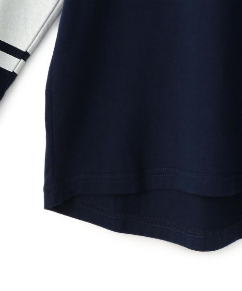 green label relaxing（グリーンレーベルリラクシング）の「【JUNIOR】ソデライン プルオーバー 7L（Tシャツ/カットソー・キッズ・オフホワイト/ネイビー・155/145）」の6枚目の写真