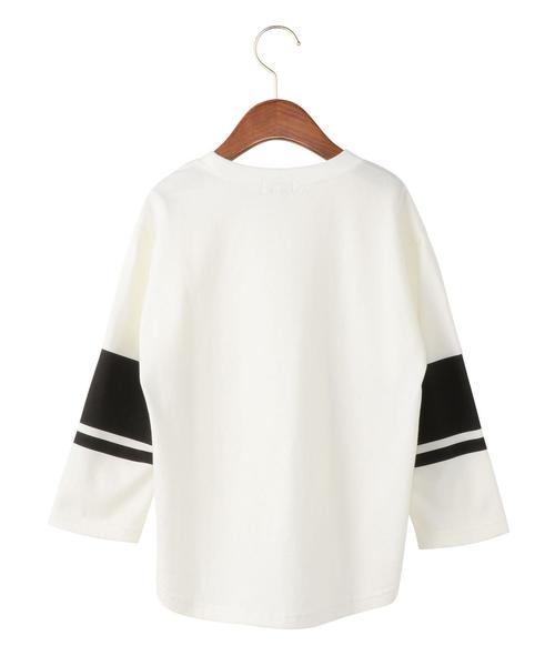 green label relaxing（グリーンレーベルリラクシング）の「【JUNIOR】ソデライン プルオーバー 7L（Tシャツ/カットソー・キッズ・オフホワイト/ネイビー・155/145）」の8枚目の写真