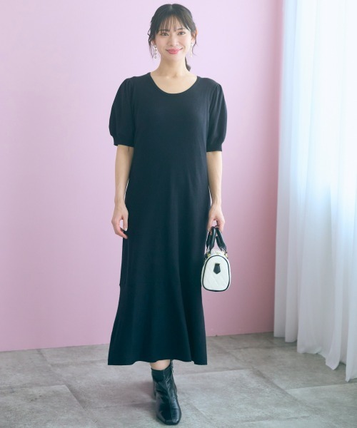 marun(マルン)の「<大きいサイズ>【nanaeさんコラボ】2点セット(カーディガン+ワンピース) marun(ワンピース・レディース・ブラック/ピンクベージュ・5L/4L/3L/LL/L)」の22枚目の写真