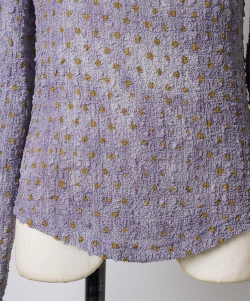 musubore(ムスボレ)の「popcorn shirring gradation top / シャーリングプリントトップス(Tシャツ/カットソー・レディース・ブラウン/パープル/ベージュ・FREE)」の17枚目の写真