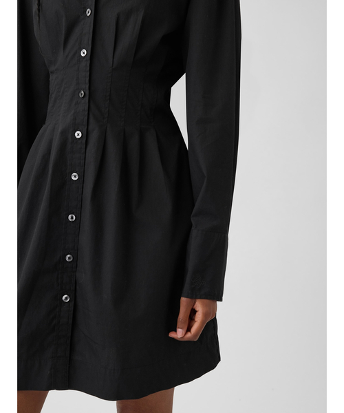 GAP(ギャップ)の「オーガニックコットン プリーツ ミニシャツワンピース(ワンピース・レディース・ブラック/ベージュ・XS/M/S/XXS/L)」の7枚目の写真