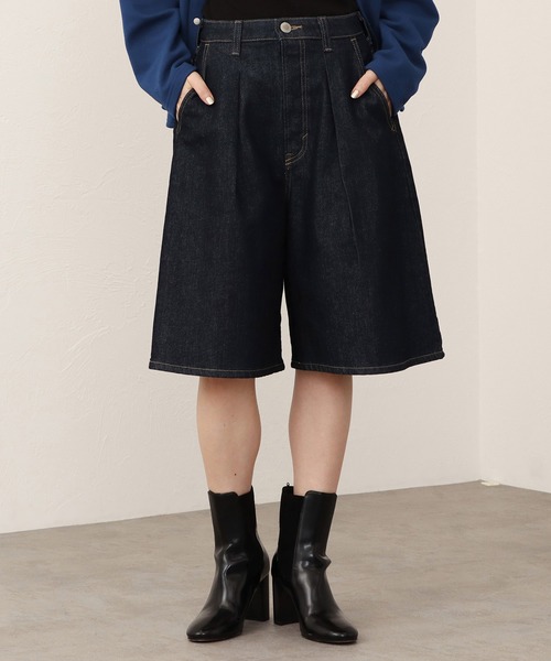 SOMETHING(サムシング)の「SOMETHING フレア デニムジョーツ(デニムパンツ・レディース・ブルー/インディゴブルー・SMALL/LARGE/MEDIUM)」の4枚目の写真