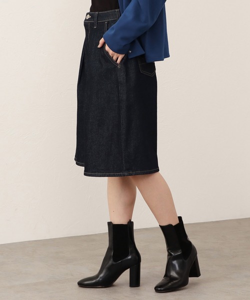 SOMETHING(サムシング)の「SOMETHING フレア デニムジョーツ(デニムパンツ・レディース・ブルー/インディゴブルー・SMALL/LARGE/MEDIUM)」の5枚目の写真