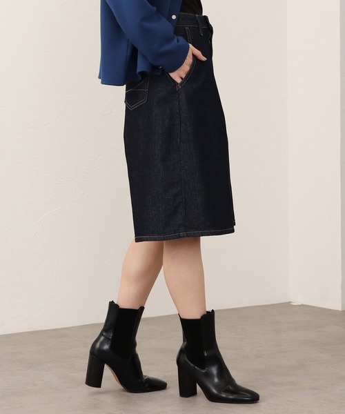 SOMETHING(サムシング)の「SOMETHING フレア デニムジョーツ(デニムパンツ・レディース・ブルー/インディゴブルー・SMALL/LARGE/MEDIUM)」の6枚目の写真
