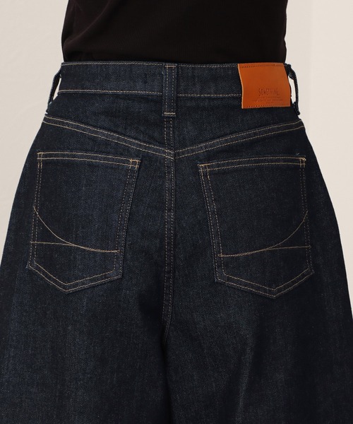 SOMETHING(サムシング)の「SOMETHING フレア デニムジョーツ(デニムパンツ・レディース・ブルー/インディゴブルー・SMALL/LARGE/MEDIUM)」の9枚目の写真