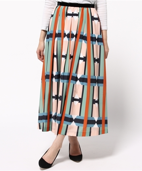OUTLET（アウトレット）の「【'PalinkA】幾何柄ロング丈Skirt（スカート・レディース・その他1/その他2・38）」の2枚目の写真