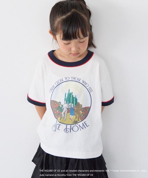 LOWRYS FARM(ローリーズファーム)の「The Wizard of Oz/リンガーT 1000257(Tシャツ/カットソー・キッズ・オフホワイト/アイボリー/グレー・140cm/130cm/110cm/120cm/150cm)」の2枚目の写真