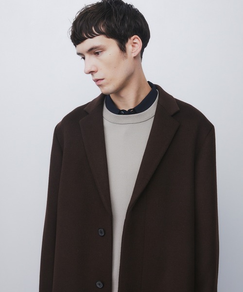 UNITED TOKYO（ユナイテッドトウキョウ）の「【ZOZO先行販売】日本製極上素材 CASHMERE SINGLE CHESTER COAT　｜日本製/カシミヤ/新作/オフィスカジュアル/通勤/ビジネス（チェスターコート・メンズ・ブラック/ブラウン/ダークグレー・2/1/3）」の3枚目の写真
