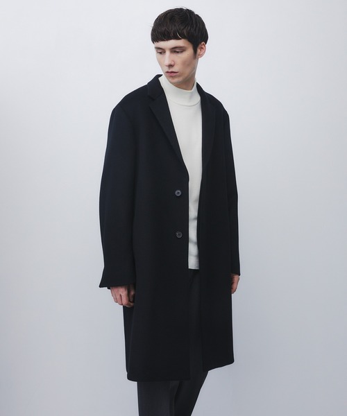 UNITED TOKYO（ユナイテッドトウキョウ）の「【ZOZO先行販売】日本製極上素材 CASHMERE SINGLE CHESTER COAT　｜日本製/カシミヤ/新作/オフィスカジュアル/通勤/ビジネス（チェスターコート・メンズ・ブラック/ブラウン/ダークグレー・2/1/3）」の2枚目の写真