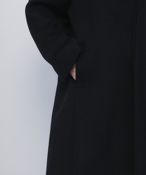 UNITED TOKYO（ユナイテッドトウキョウ）の「【ZOZO先行販売】日本製極上素材 CASHMERE SINGLE CHESTER COAT　｜日本製/カシミヤ/新作/オフィスカジュアル/通勤/ビジネス（チェスターコート・メンズ・ブラック/ブラウン/ダークグレー・2/1/3）」の18枚目の写真