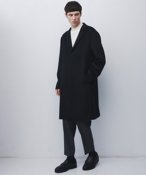 UNITED TOKYO（ユナイテッドトウキョウ）の「【ZOZO先行販売】日本製極上素材 CASHMERE SINGLE CHESTER COAT　｜日本製/カシミヤ/新作/オフィスカジュアル/通勤/ビジネス（チェスターコート・メンズ・ブラック/ブラウン/ダークグレー・2/1/3）」の9枚目の写真