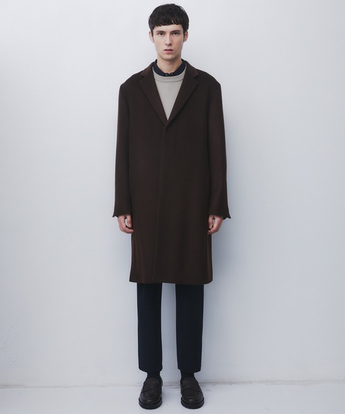 UNITED TOKYO（ユナイテッドトウキョウ）の「【ZOZO先行販売】日本製極上素材 CASHMERE SINGLE CHESTER COAT　｜日本製/カシミヤ/新作/オフィスカジュアル/通勤/ビジネス（チェスターコート・メンズ・ブラック/ブラウン/ダークグレー・2/1/3）」の22枚目の写真