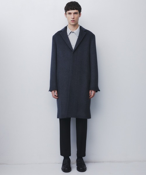 UNITED TOKYO（ユナイテッドトウキョウ）の「【ZOZO先行販売】日本製極上素材 CASHMERE SINGLE CHESTER COAT　｜日本製/カシミヤ/新作/オフィスカジュアル/通勤/ビジネス（チェスターコート・メンズ・ブラック/ブラウン/ダークグレー・2/1/3）」の14枚目の写真