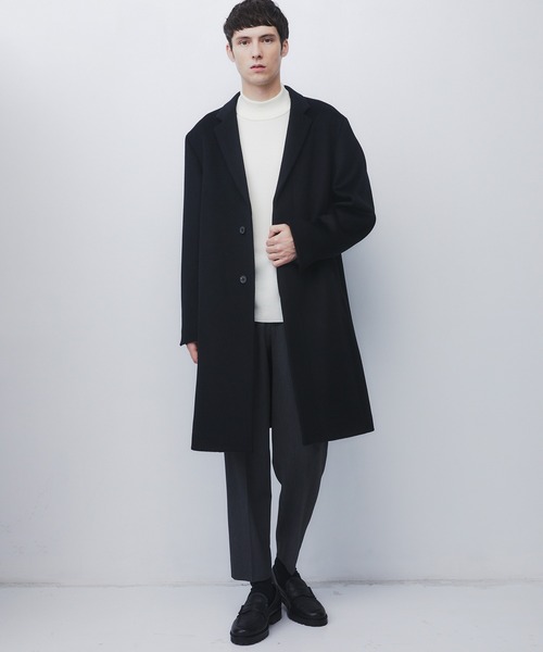 UNITED TOKYO（ユナイテッドトウキョウ）の「【ZOZO先行販売】日本製極上素材 CASHMERE SINGLE CHESTER COAT　｜日本製/カシミヤ/新作/オフィスカジュアル/通勤/ビジネス（チェスターコート・メンズ・ブラック/ブラウン/ダークグレー・2/1/3）」の8枚目の写真