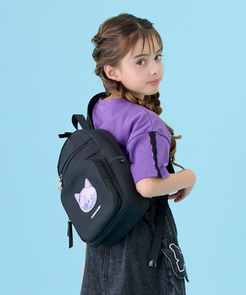 【新品未使用】ファーしっぽ付きねこリュック　アナスイミニ　ブラック 新品未使用】ファーしっぽ付きねこリュック アナスイミニ ブラック