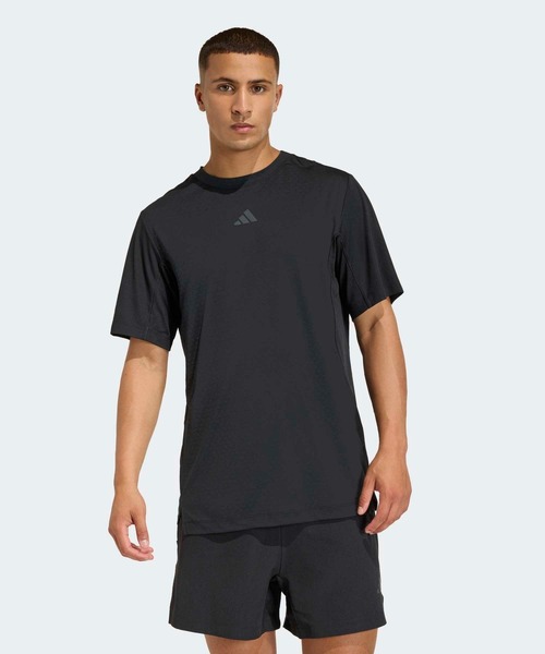 adidas(アディダス)の「D4T PrimeLift スリーストライプス半袖Tシャツ / アディダス adidas(Tシャツ/カットソー・メンズ・ブラック・X-LARGE/SMALL/XX-LARGE/MEDIUM/3XL/LARGE/X-SMALL)」の1枚目の写真