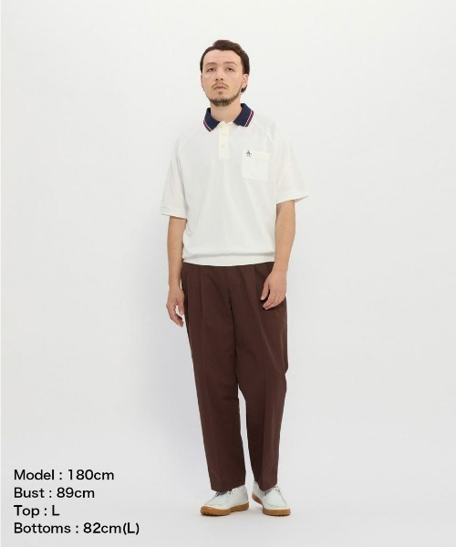 penguin BY MUNSINGWEAR（ペンギン バイ マンシングウェア）の「penguin BY MUNSINGWEAR/ペンギン バイ マンシングウェア　1960's リブトリムラインポロシャツ ゴルフウェア（ポロシャツ・メンズ・ブラック/ネイビー/ホワイト・M/XL）」の8枚目の写真