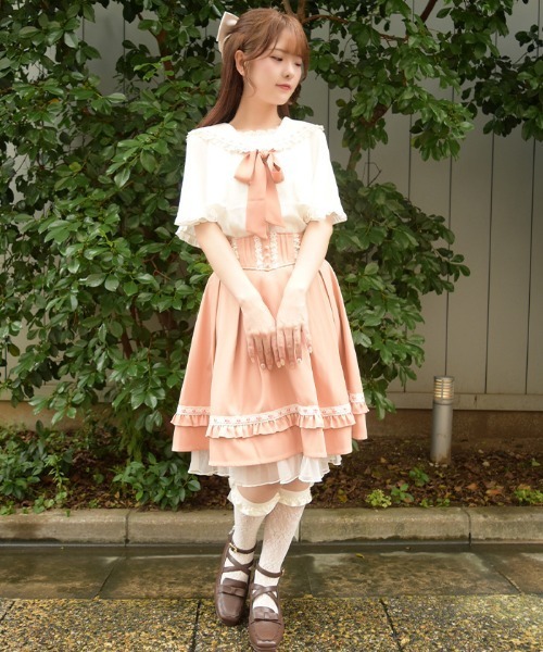 axes femme POETIQUE（アクシーズファムポエティック）の「ギンガム梯子ハイウエストＳＫ（スカート・レディース・オレンジ/ネイビー/ミント・MEDIUM）」の13枚目の写真