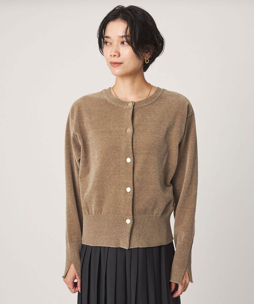green label relaxing(グリーンレーベルリラクシング)の「【結論シリーズ】ふれてモールニットカーデ(カーディガン/ボレロ・レディース・モカ/ライトブルー/オフホワイト/ブラック・FREE)」の14枚目の写真