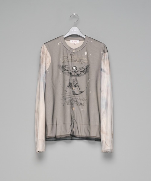 MASU(エムエーエスユー)の「【M A S U】ANGEL DIAGRAM LAYERED CARDIGAN(カーディガン/ボレロ・メンズ・アイボリー/ブラック・44/46)」の2枚目の写真