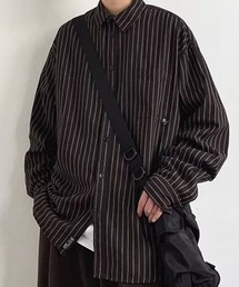 KELVIN（ケルヴァン）の「Pin Stripe Oversize Shirt ピンストライプオーバーサイズシャツ（シャツ/ブラウス）」