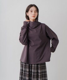 「KELEN / ケレン」カシュクールネック裏起毛ポンチトップス