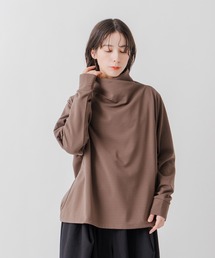 「KELEN / ケレン」カシュクールネック裏起毛ポンチトップス