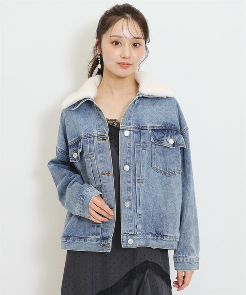 WILLSELECTION（ウィルセレクション）の「ファーティペットオーバーサイズデニムジャケット（デニムジャケット・レディース・ブルー/ネイビー・FREE）」の22枚目の写真