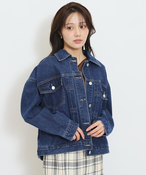 WILLSELECTION（ウィルセレクション）の「ファーティペットオーバーサイズデニムジャケット（デニムジャケット・レディース・ブルー/ネイビー・FREE）」の9枚目の写真
