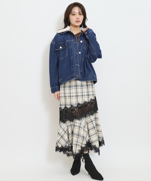 WILLSELECTION（ウィルセレクション）の「ファーティペットオーバーサイズデニムジャケット（デニムジャケット・レディース・ブルー/ネイビー・FREE）」の12枚目の写真