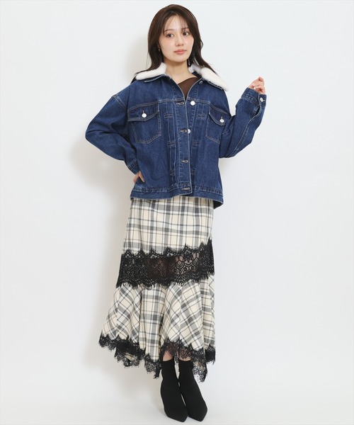 WILLSELECTION（ウィルセレクション）の「ファーティペットオーバーサイズデニムジャケット（デニムジャケット・レディース・ブルー/ネイビー・FREE）」の13枚目の写真