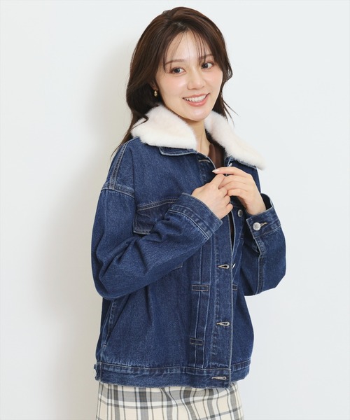 WILLSELECTION（ウィルセレクション）の「ファーティペットオーバーサイズデニムジャケット（デニムジャケット・レディース・ブルー/ネイビー・FREE）」の11枚目の写真