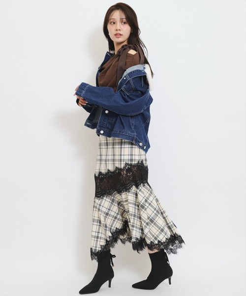 WILLSELECTION（ウィルセレクション）の「ファーティペットオーバーサイズデニムジャケット（デニムジャケット・レディース・ブルー/ネイビー・FREE）」の16枚目の写真