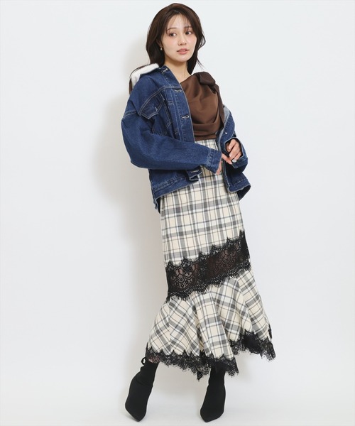 WILLSELECTION（ウィルセレクション）の「ファーティペットオーバーサイズデニムジャケット（デニムジャケット・レディース・ブルー/ネイビー・FREE）」の14枚目の写真