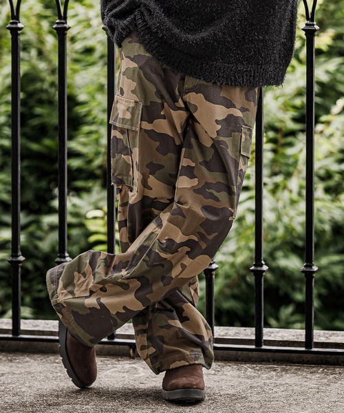 CAMBIO(カンビオ)の「mp15335- Urban Camo Wide Cargo Pants カーゴパンツ(AI-262-07)(カーゴパンツ・メンズ・ブラウン/カーキ/グリーン・S/M/L)」の3枚目の写真