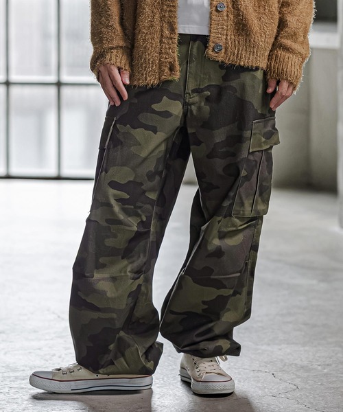 CAMBIO(カンビオ)の「mp15335- Urban Camo Wide Cargo Pants カーゴパンツ(AI-262-07)(カーゴパンツ・メンズ・ブラウン/カーキ/グリーン・S/M/L)」の4枚目の写真