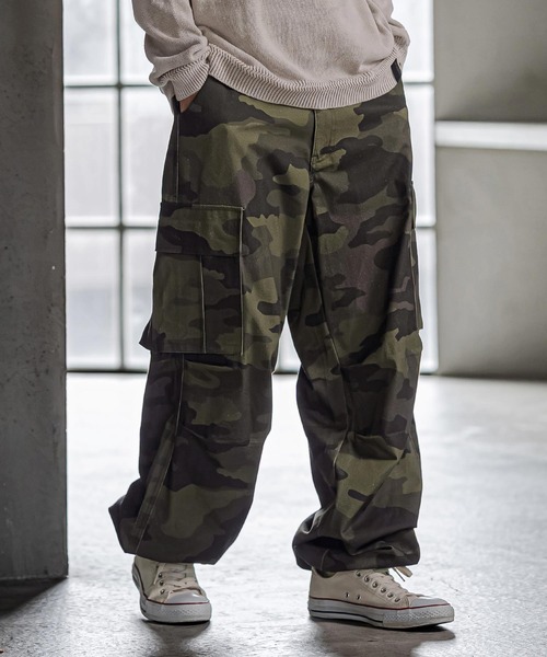 CAMBIO(カンビオ)の「mp15335- Urban Camo Wide Cargo Pants カーゴパンツ(AI-262-07)(カーゴパンツ・メンズ・ブラウン/カーキ/グリーン・S/M/L)」の6枚目の写真