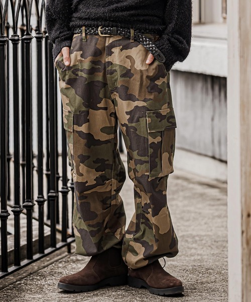 CAMBIO(カンビオ)の「mp15335- Urban Camo Wide Cargo Pants カーゴパンツ(AI-262-07)(カーゴパンツ・メンズ・ブラウン/カーキ/グリーン・S/M/L)」の11枚目の写真