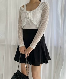 インパン付きプリーツミニスカート