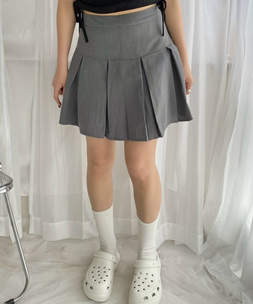 merrylatte(メリーラテ)の「インパン付きプリーツミニスカート(スカート・レディース・ブラック/グレー・MEDIUM)」の10枚目の写真