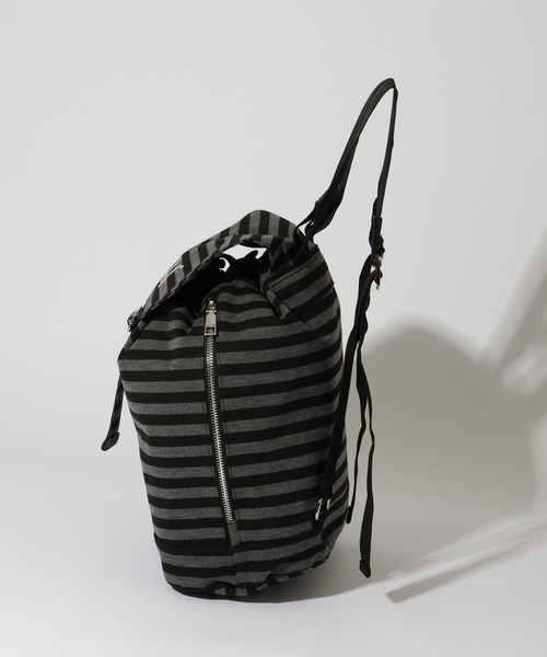 MUCENT(ムセント)の「【MUCENT/ムセント】MUTE STRIPE MINI BACK PACK UNISEX/ミュートストライプ ミニバックパック(バックパック/リュック・レディース・ブラック系その他・FREE)」の4枚目の写真