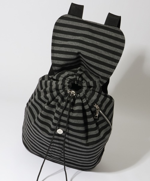 MUCENT(ムセント)の「【MUCENT/ムセント】MUTE STRIPE MINI BACK PACK UNISEX/ミュートストライプ ミニバックパック(バックパック/リュック・レディース・ブラック系その他・FREE)」の7枚目の写真
